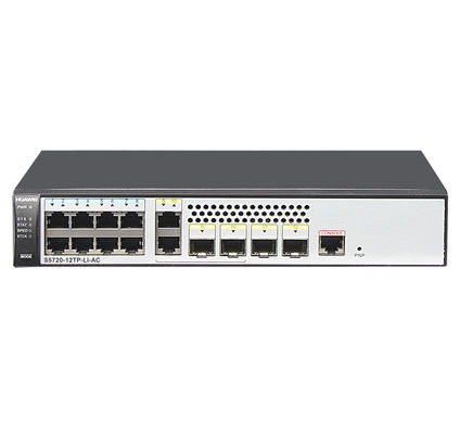 S5720-12TP-LI-AC 336 Gbps Optical Ethernet Switch 4K VLAN
