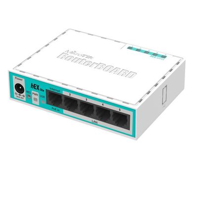 MikroTik RB750UPr2 (hEX PoE lite) RouterOS 5 100M Ethernet port wired router 24V POE switch