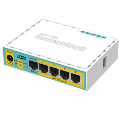 MikroTik RB750UPr2 (hEX PoE lite) RouterOS 5 100M Ethernet port wired router 24V POE switch