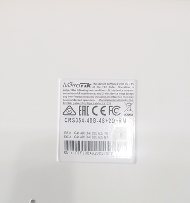 Mikrotik CRS354-48G-4S+2Q+RM 2.4G 300Mbps 2 40G optical ports three-layer 10G network management switch